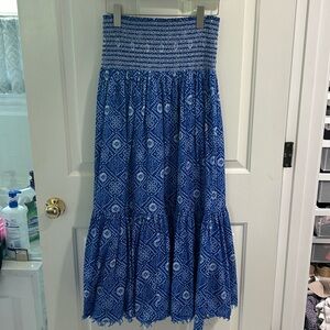 Zara Blue Print Maxi Skirt